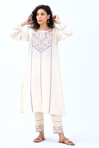 Stitched 2 Piece Embroidered Khaddar Suit