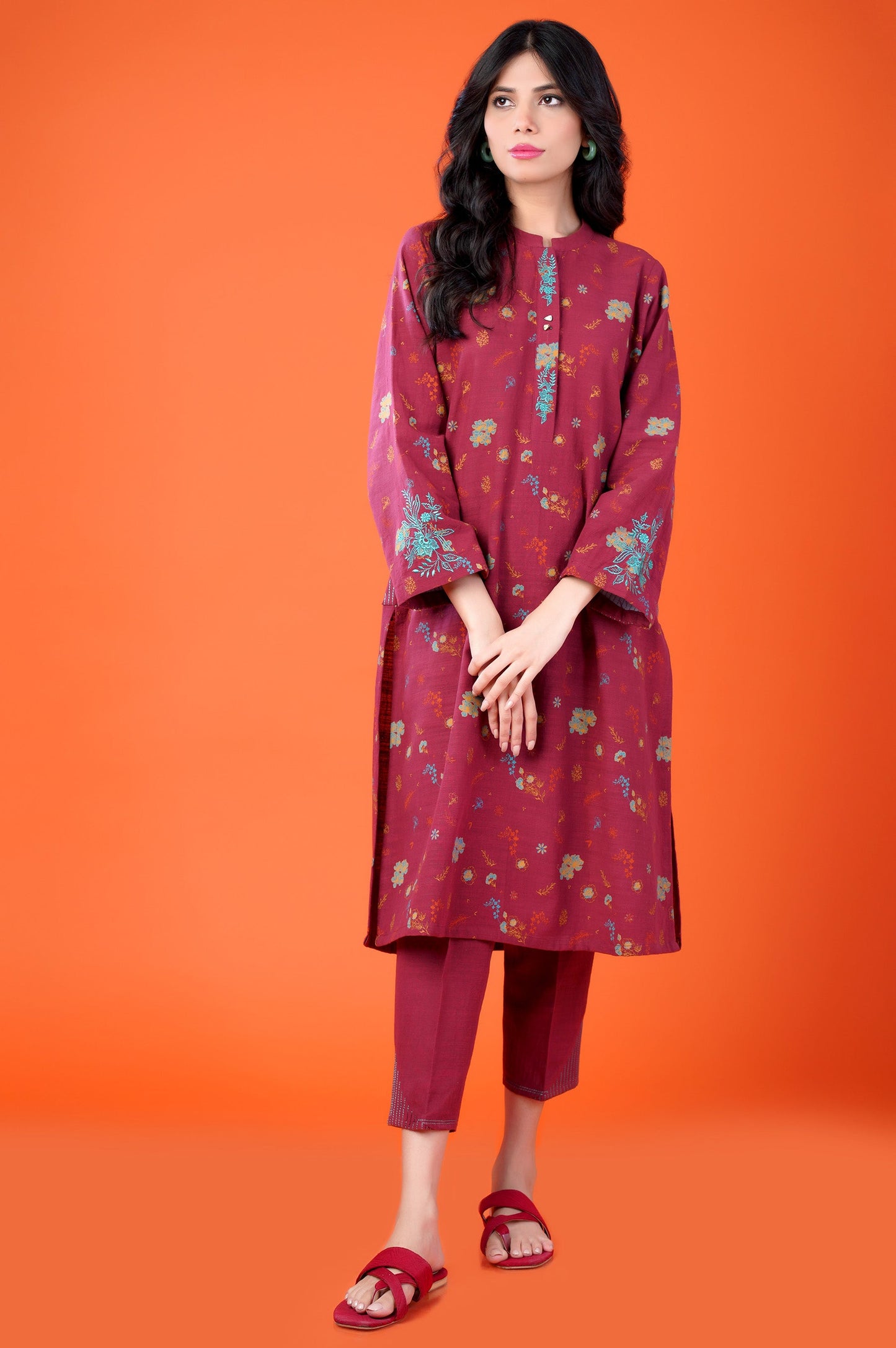 Stitched 2 Piece Khaddar Suit