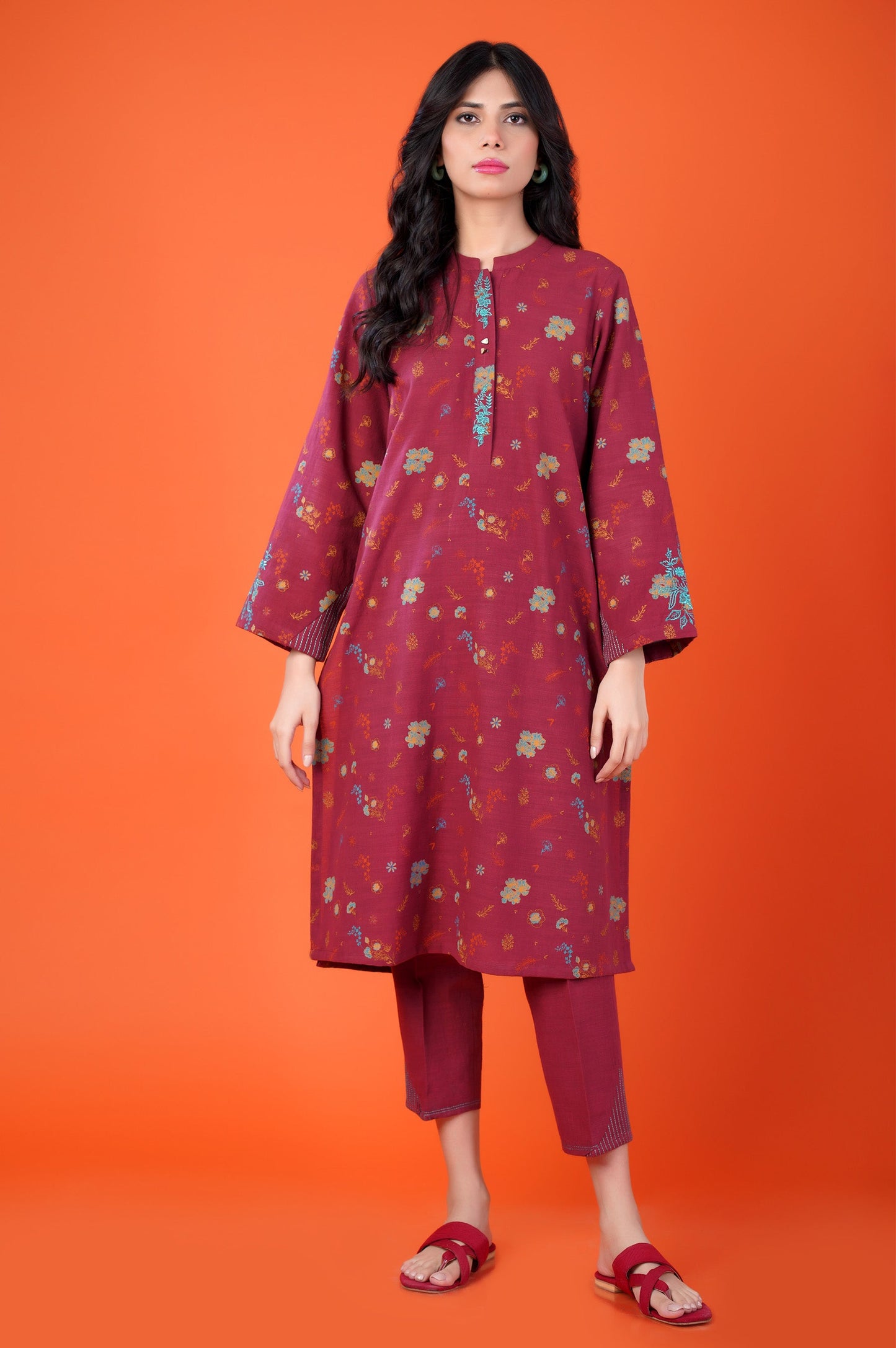 Stitched 2 Piece Khaddar Suit