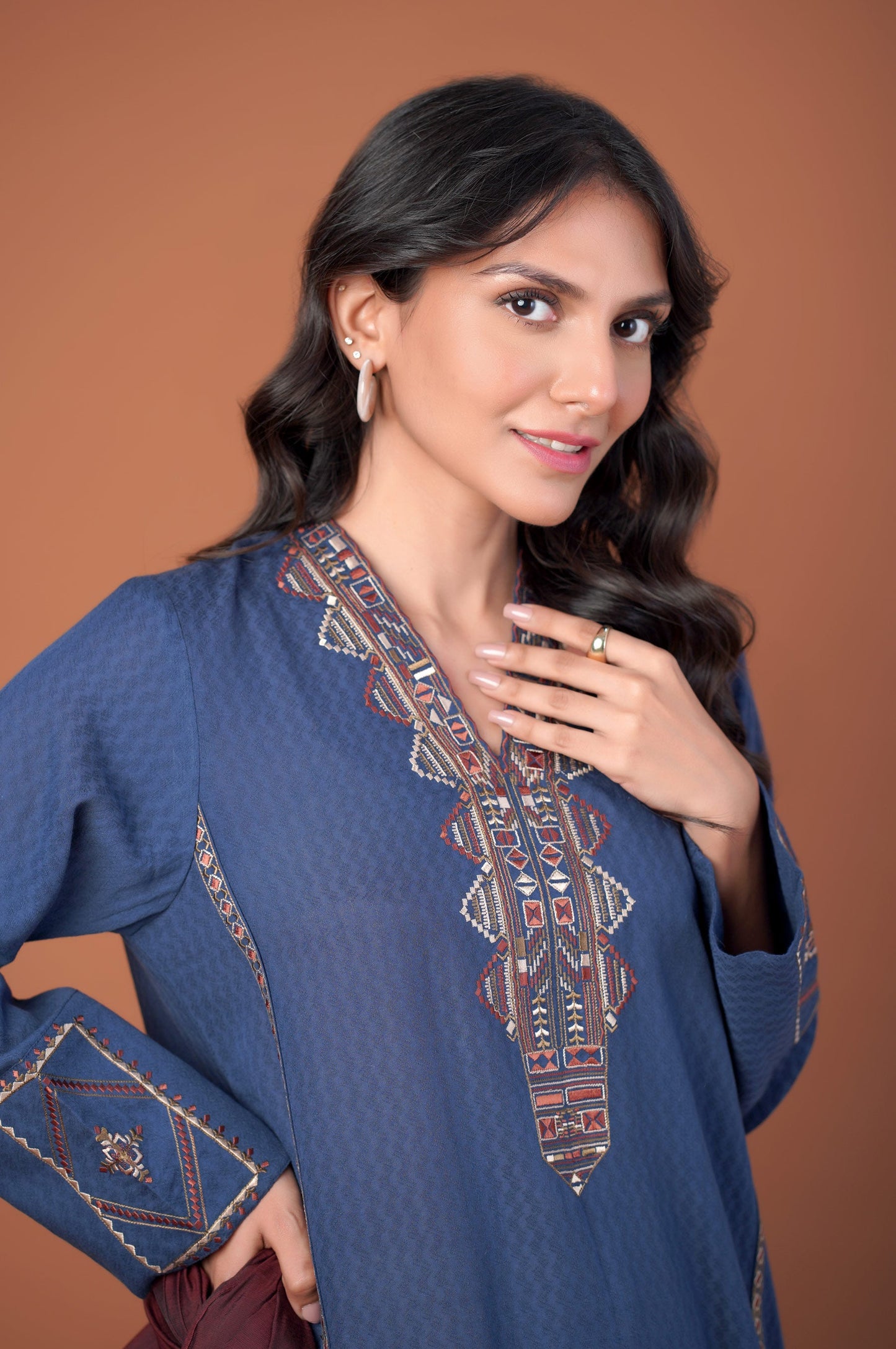 Stitched 2 Piece Dobby Jacquard Suit