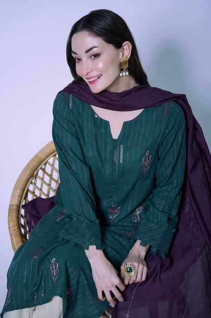 Stitched 2 Piece Dobby Cambric Suit