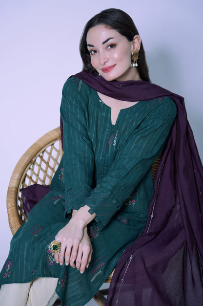 Stitched 2 Piece Dobby Cambric Suit