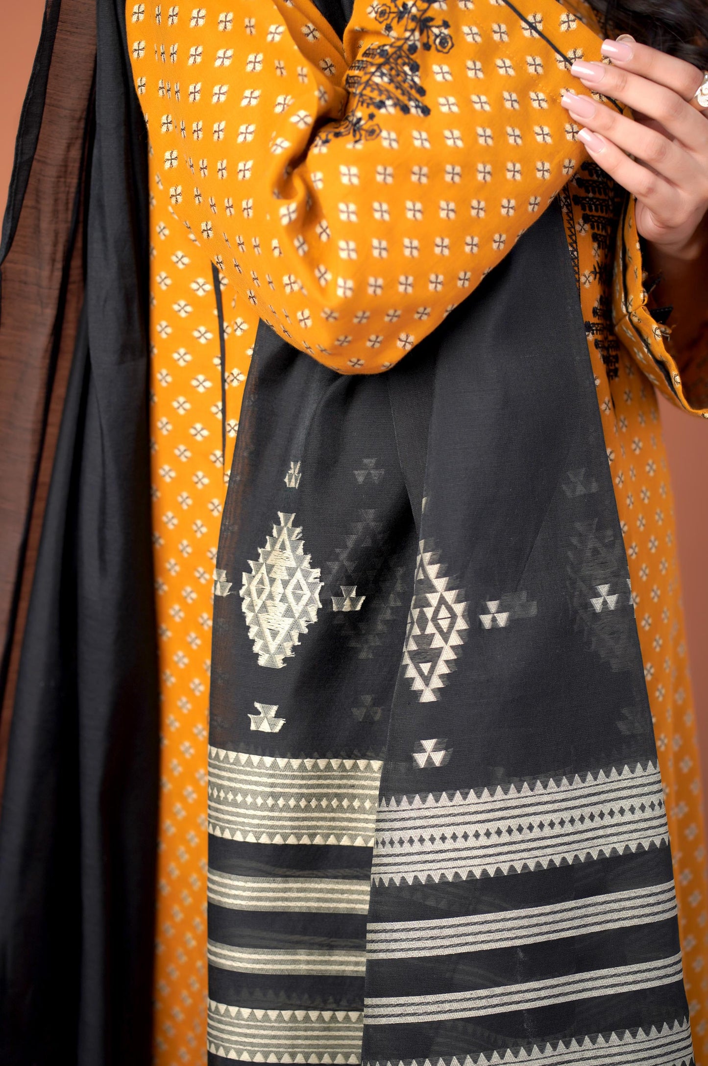 Stitched 2 Piece Color Jacquard Suit