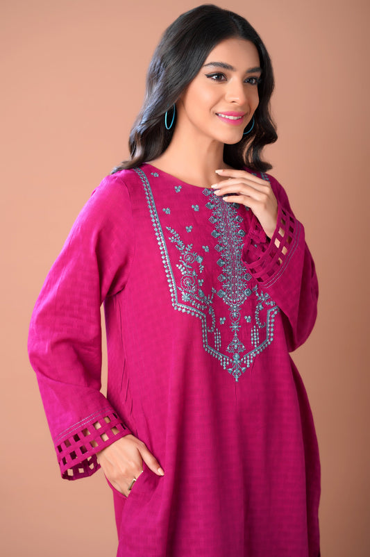 Stitched 2 piece Dobby Jacquard Suit