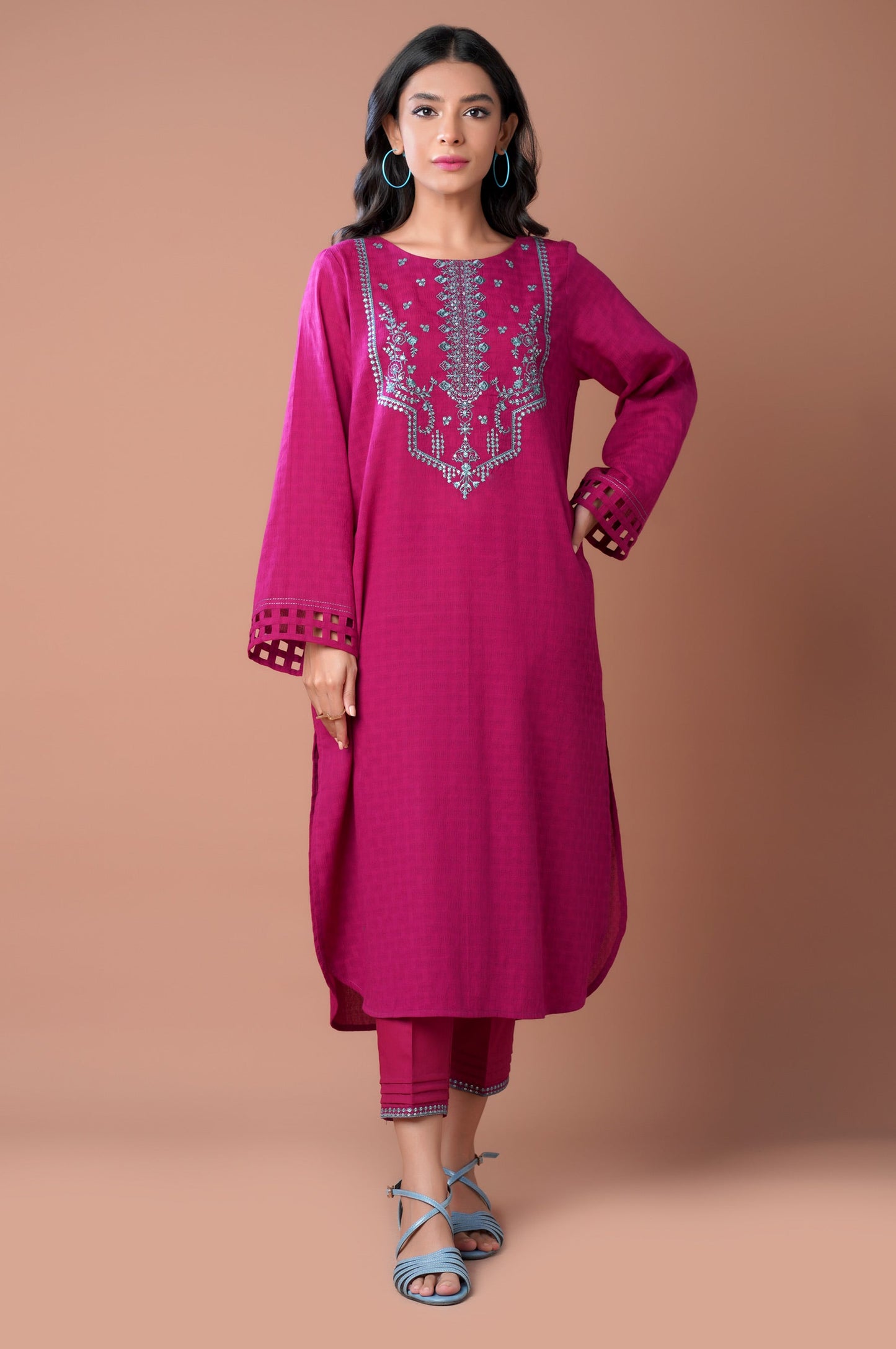 Stitched 2 piece Dobby Jacquard Suit