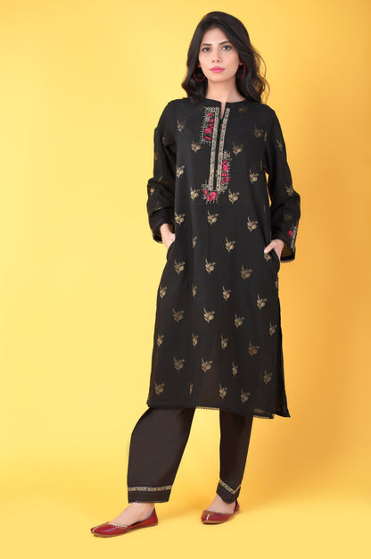 Stitched 2 Piece Khaddar Suit