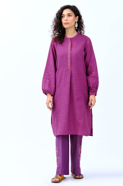 Stitched 2 Piece Embroidered Khaddar Suit