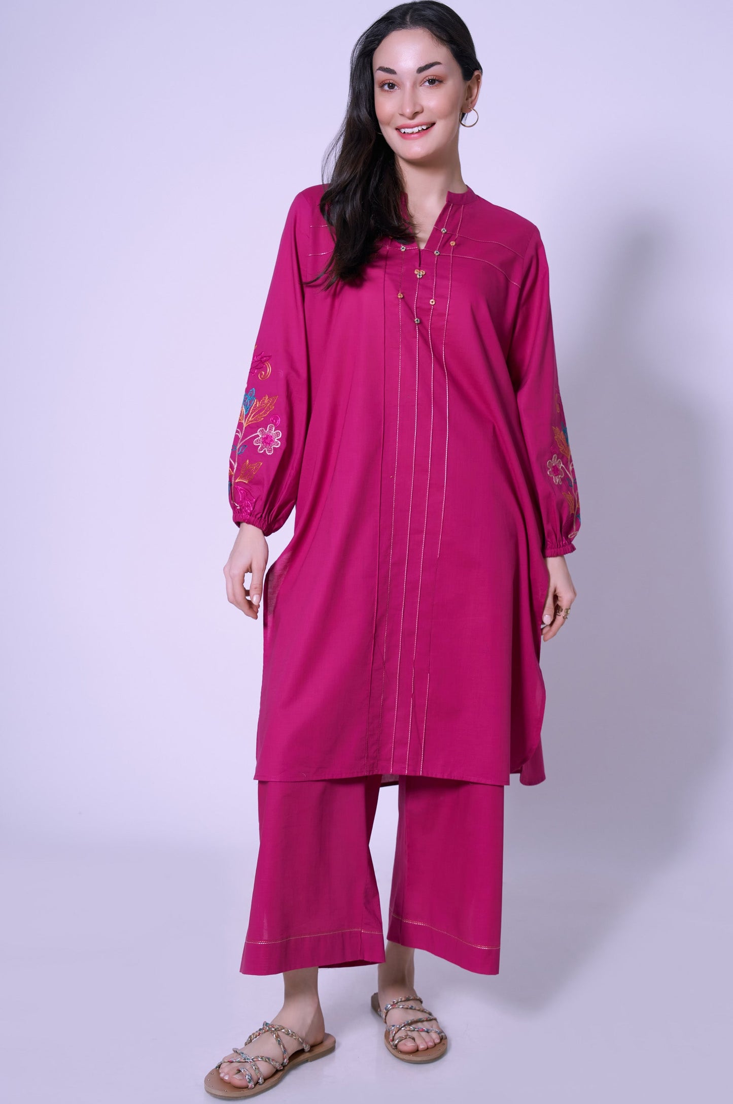 Stitched 2 Piece Cambric Suit