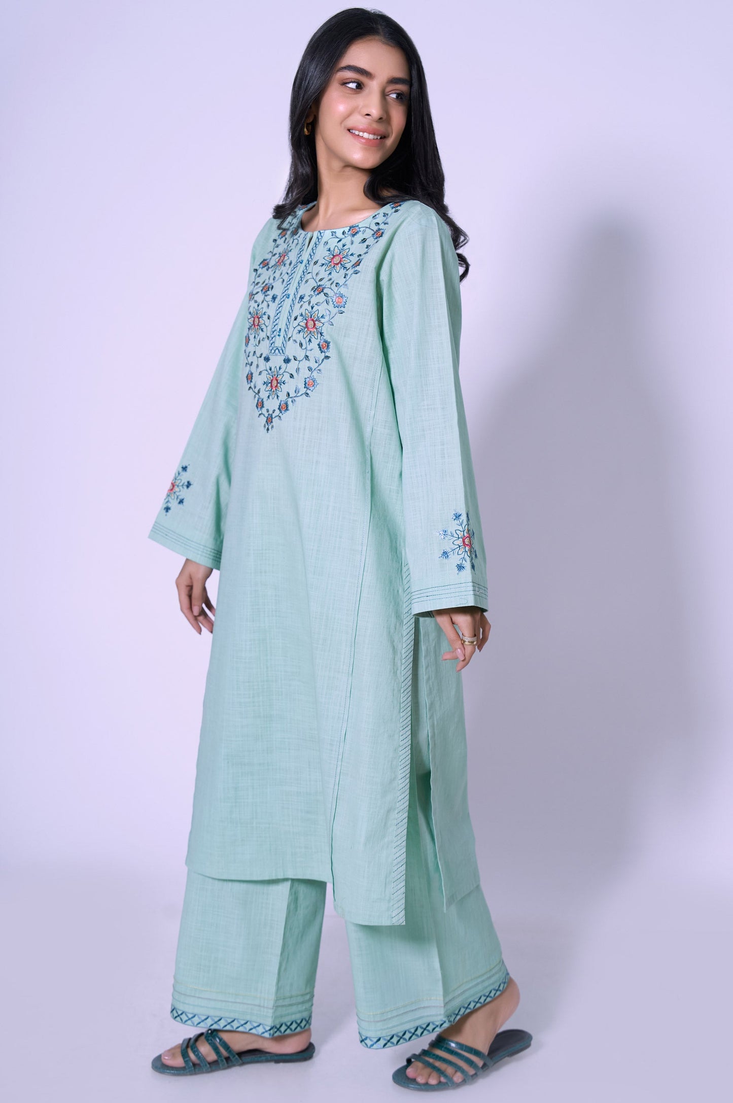 Stitched 2 Piece Cotton Slub Suit