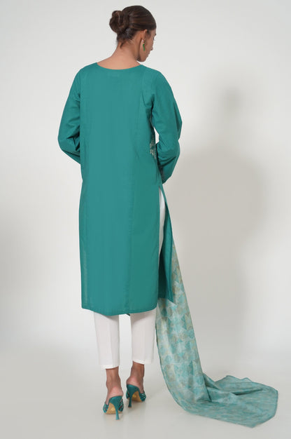 Stitched 2 Piece Cambric Embroidered Suit