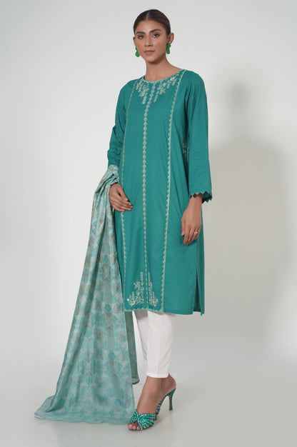Stitched 2 Piece Cambric Embroidered Suit