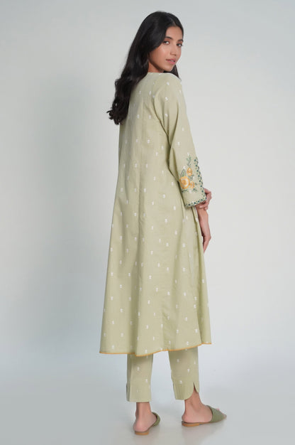 Stitched 2 Piece Embroidered Cambric Suit