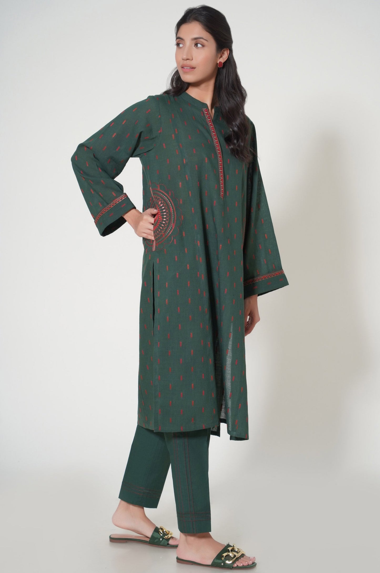 Stitched 2 Piece Jacquard Suit