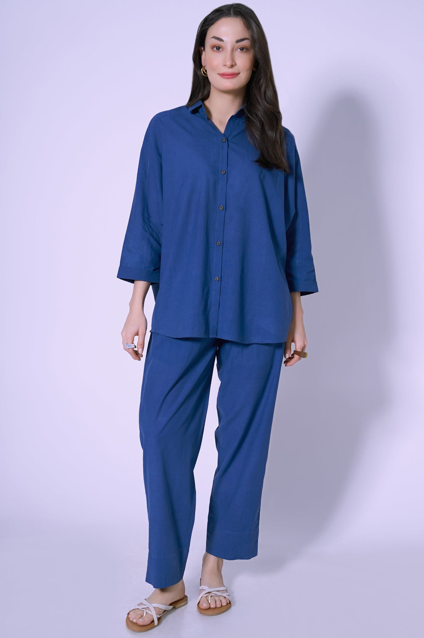 Stitched 2 piece Cambric Co-ord Set