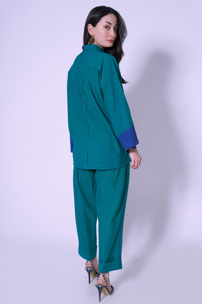 Stitched 2 Piece Cambric Co-ord Set