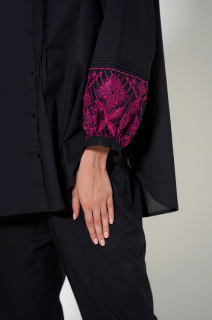 Stitched 2 Piece Cambric Co-ord Set