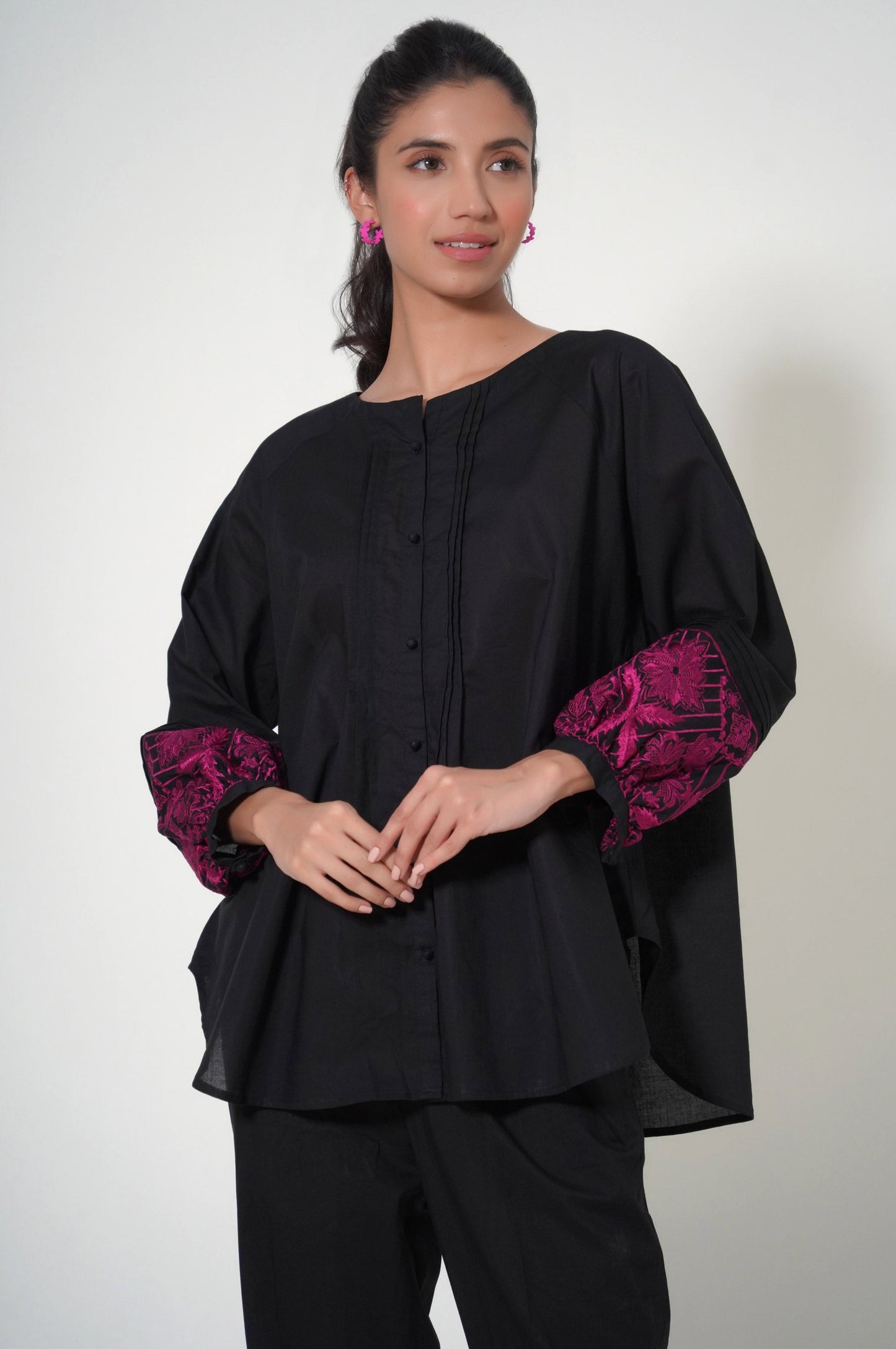 Stitched 2 Piece Cambric Co-ord Set