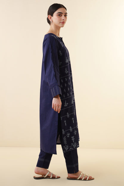 Stitched 2 Piece Embroidered Cambric Suit