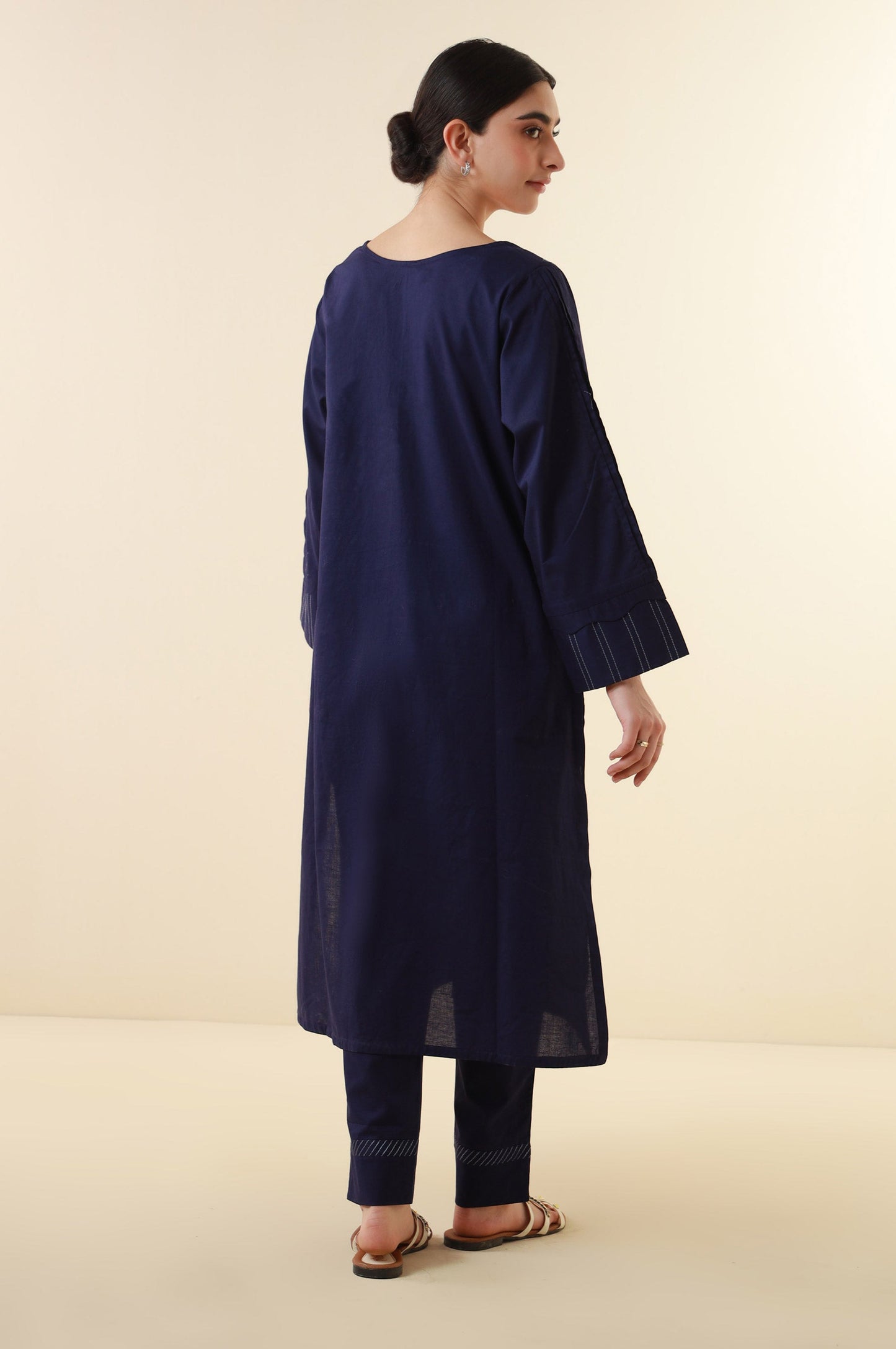 Stitched 2 Piece Embroidered Cambric Suit