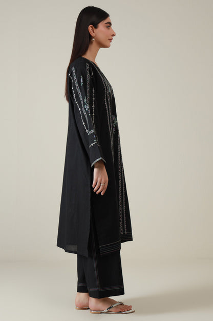 Stitched 2 Piece Embroidered Cambric Suit