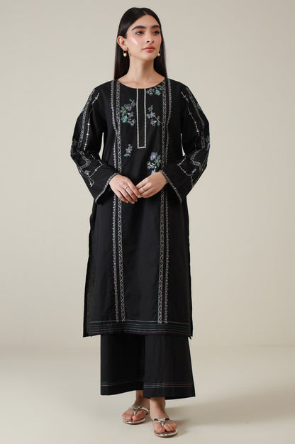 Stitched 2 Piece Embroidered Cambric Suit