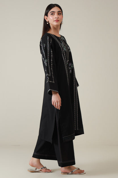 Stitched 2 Piece Embroidered Cambric Suit