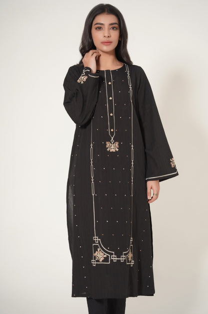 Stitched 2 Piece Dobby Embroidered Suit