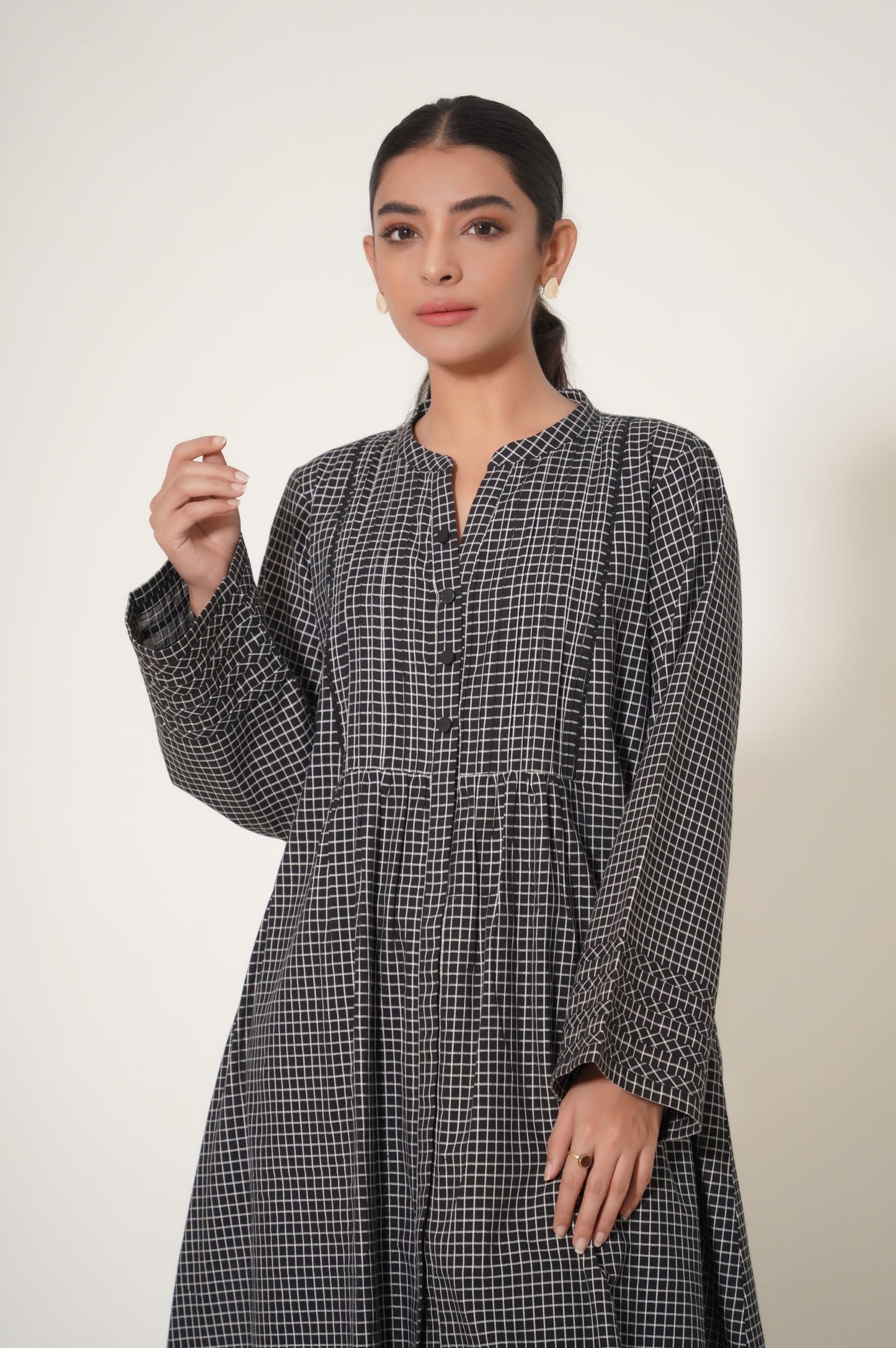 Stitched 2 Piece Yarn Dyed Embroidered Suit