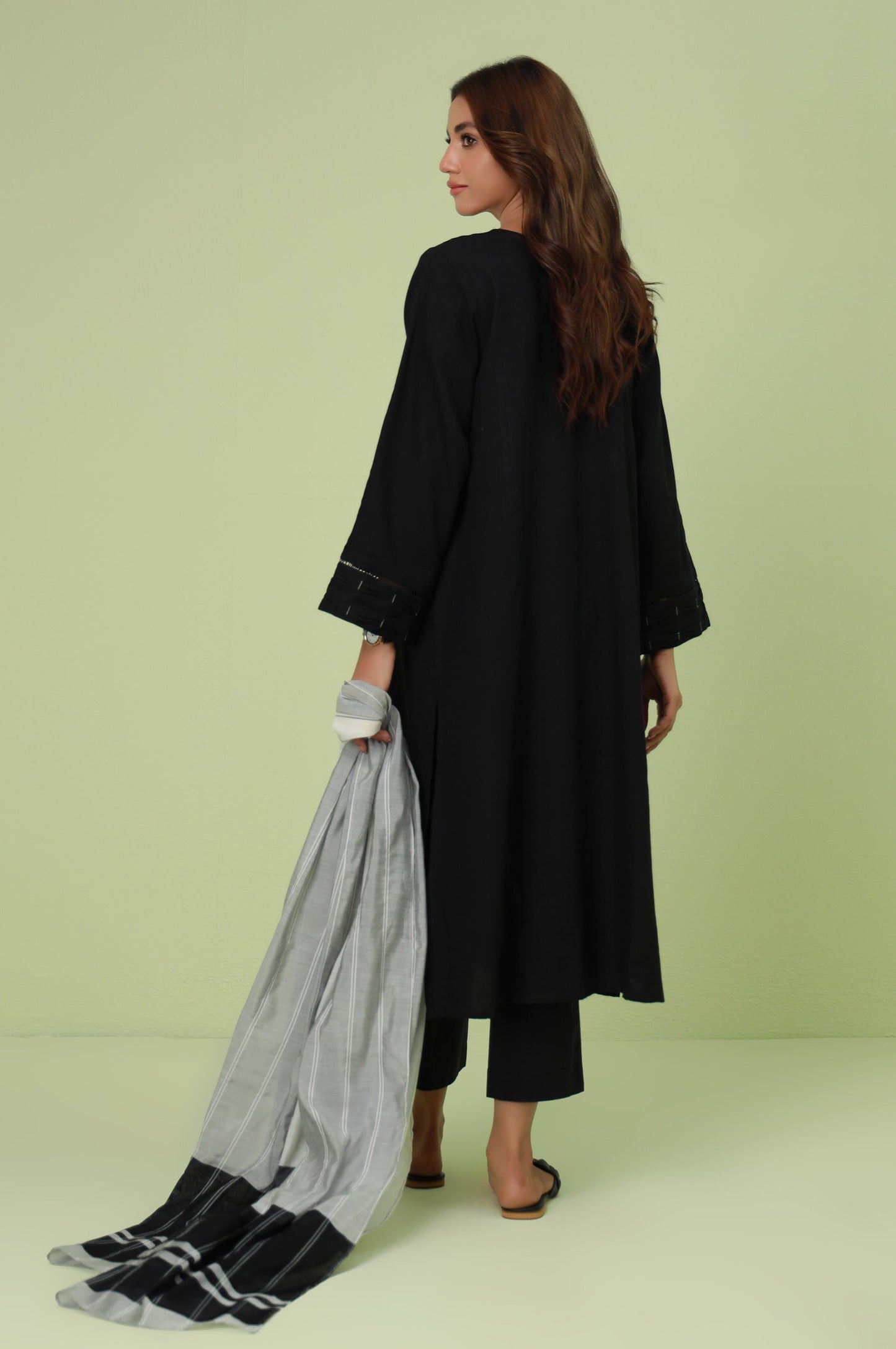 Stitched 2 Piece Embroidered Satin Jacquard Suit