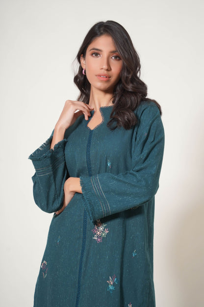 Stitched 2 Piece Embroidered Neps Khaddar Suit