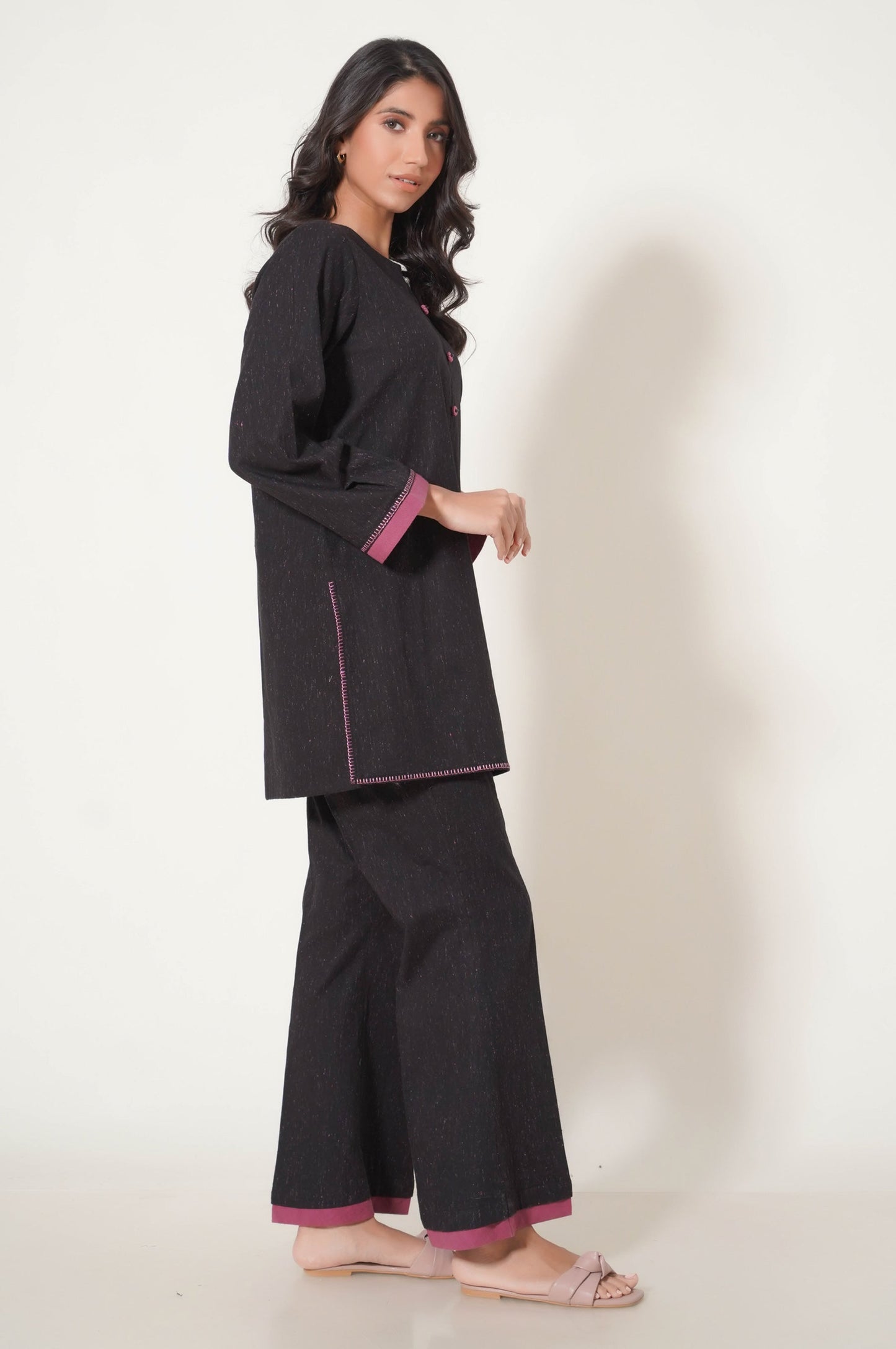 Stitched 2 Piece Stylized Neps Khaddar Suit