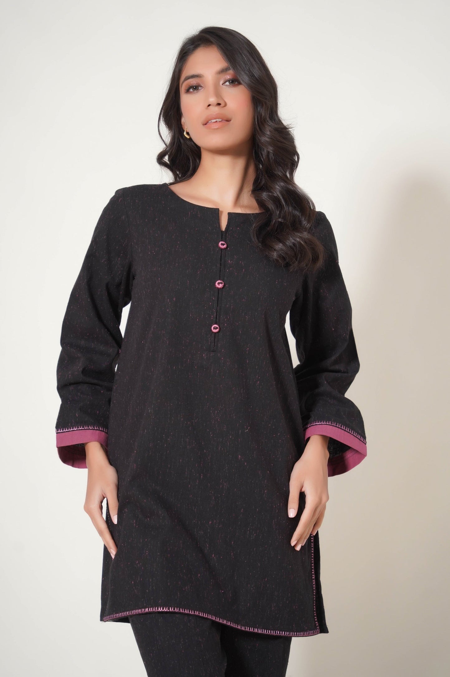 Stitched 2 Piece Stylized Neps Khaddar Suit