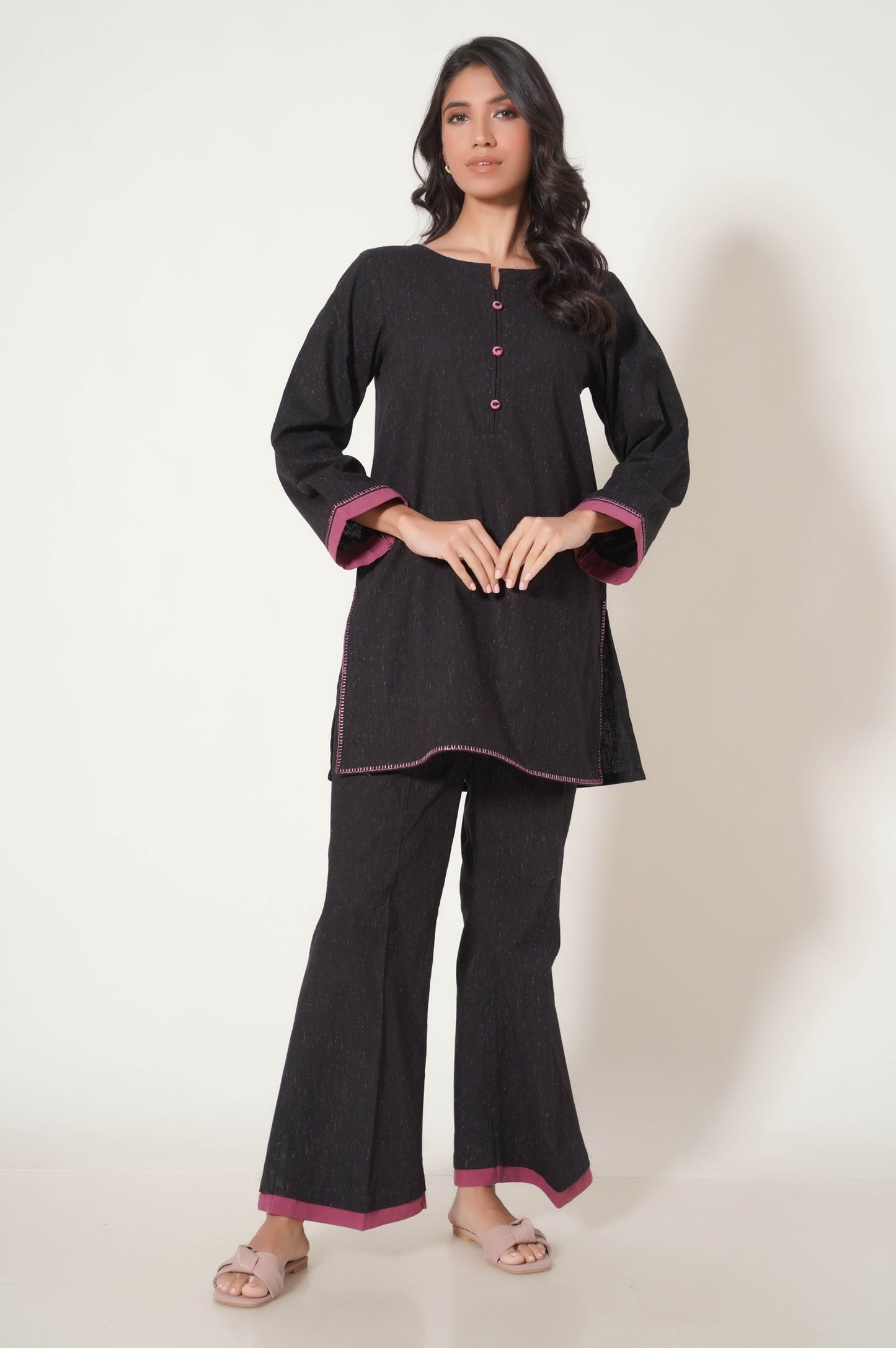 Stitched 2 Piece Stylized Neps Khaddar Suit