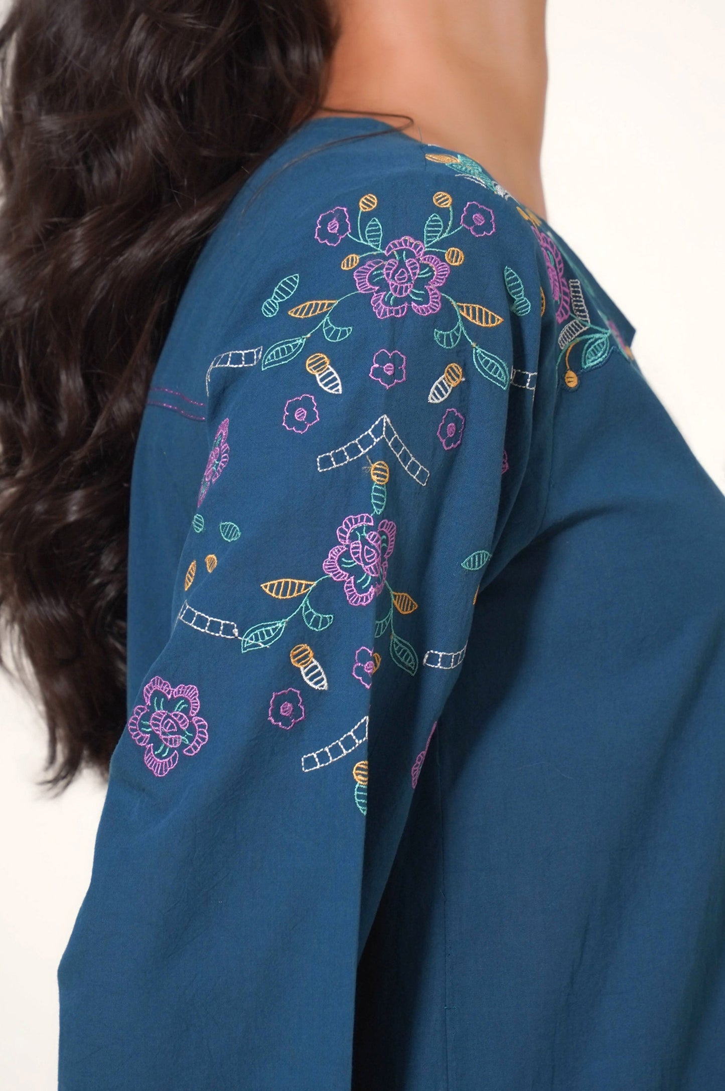 Stitched 2 Piece Embroidered Cambric Suit