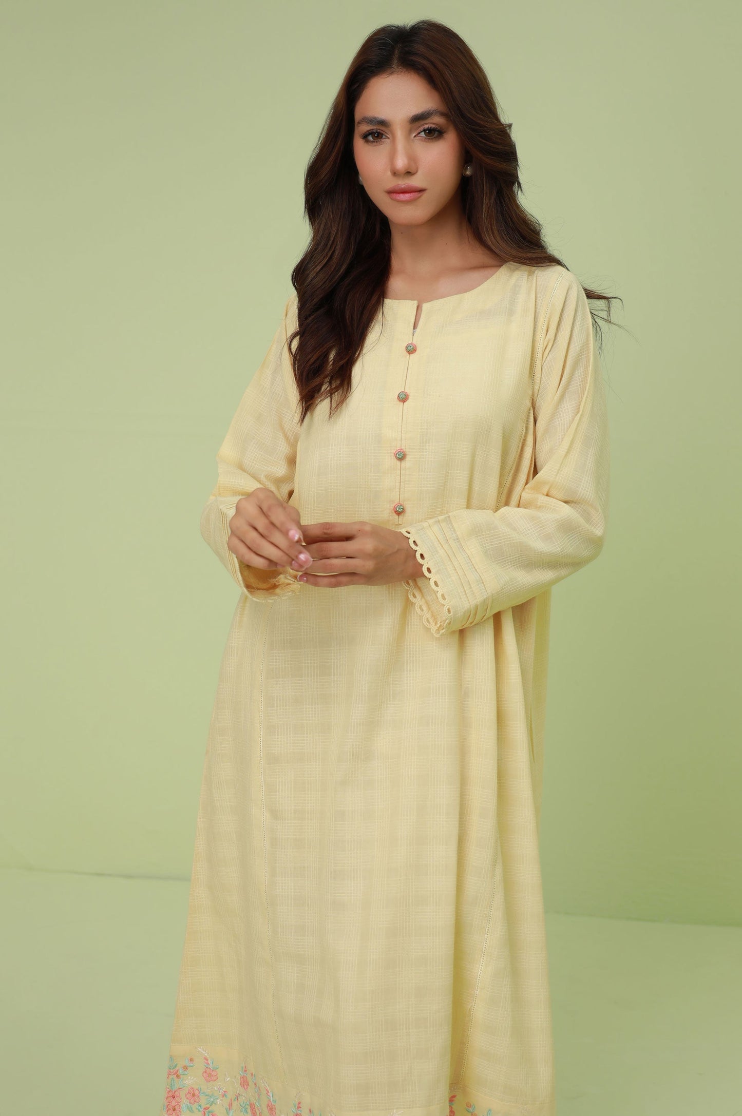 Stitched 2 Piece Embroidered Textured Suit