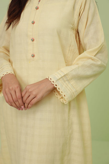 Stitched 2 Piece Embroidered Textured Suit