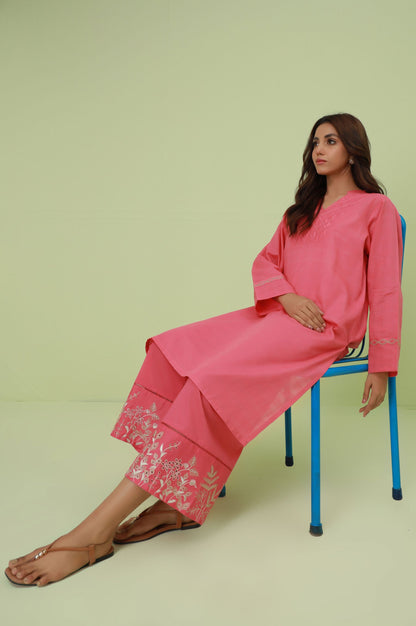 Stitched 2 Piece Embroidered Textured Suit