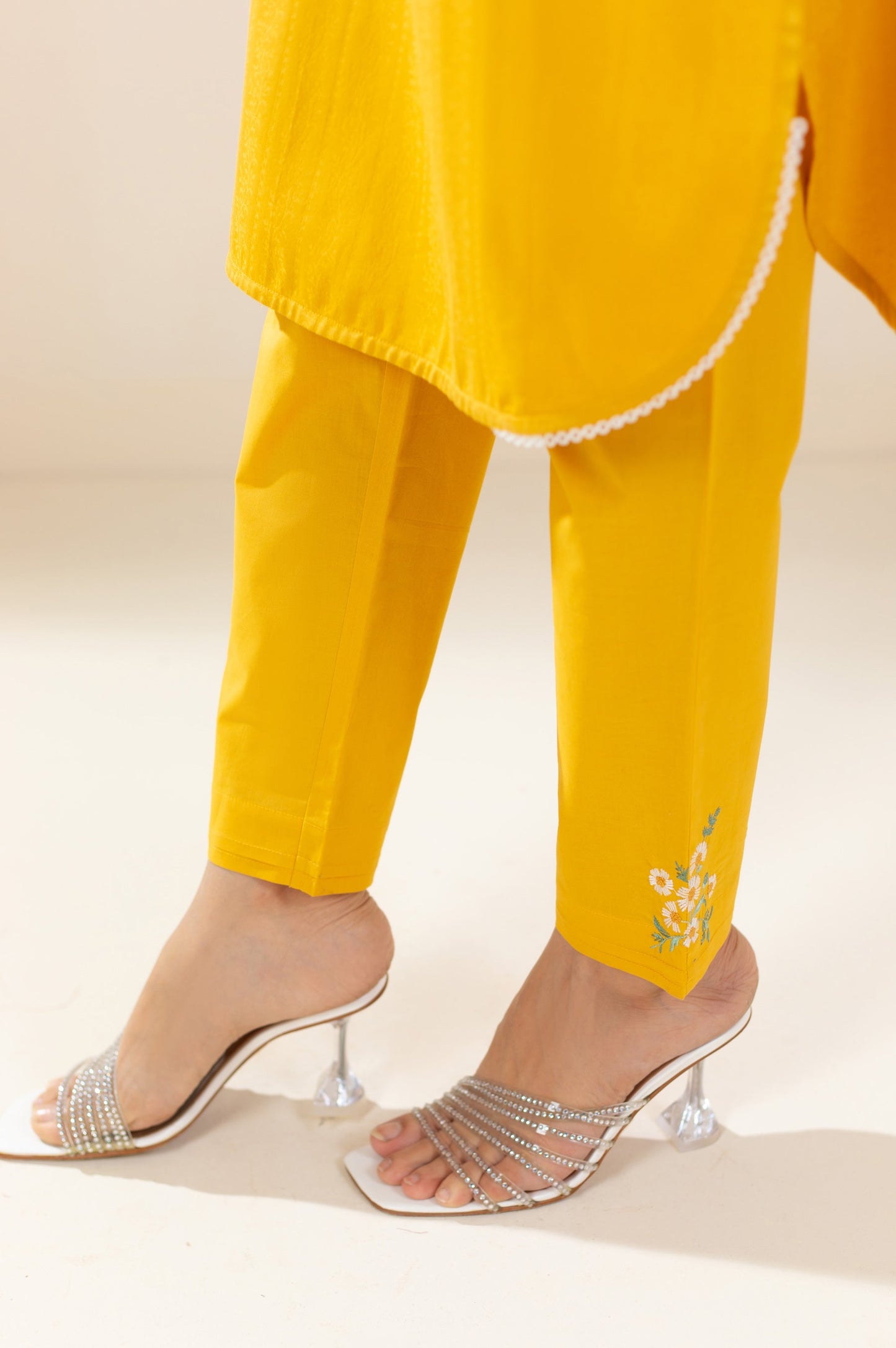 Stitched 2 Piece Embroidered Satin Jacquard Suit