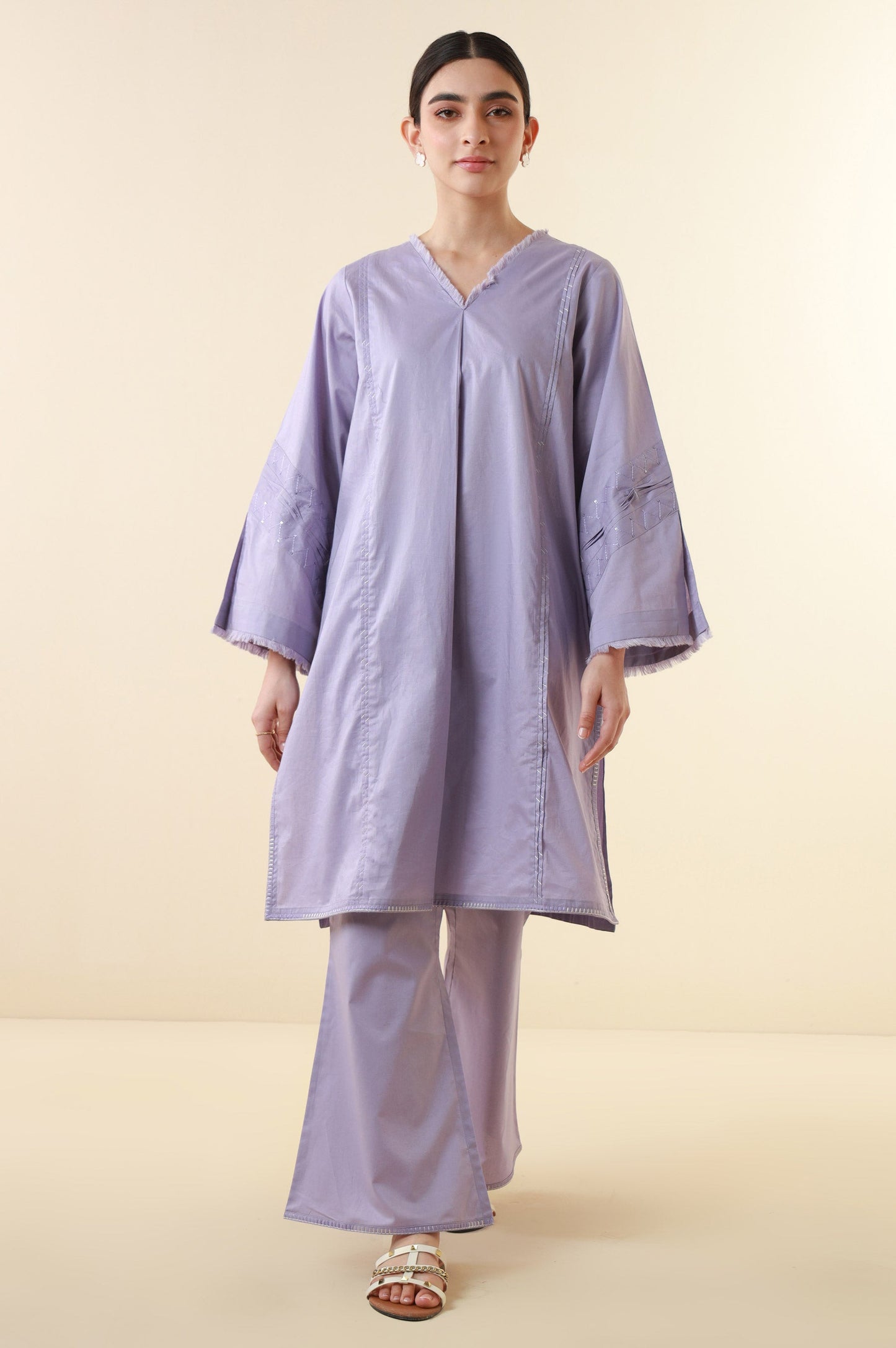 Stitched 2 Piece Stylized Tencel Suit