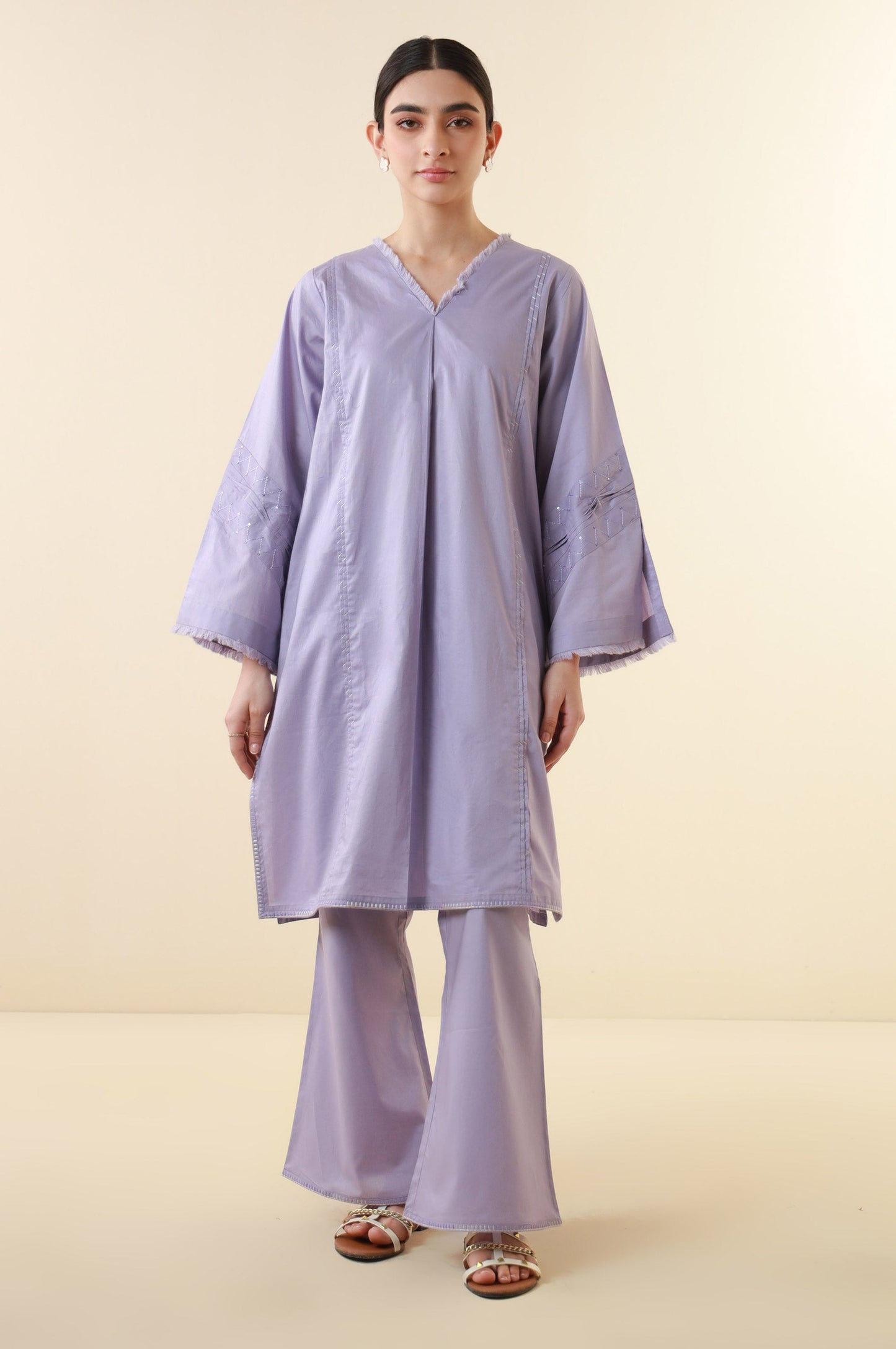 Stitched 2 Piece Stylized Tencel Suit