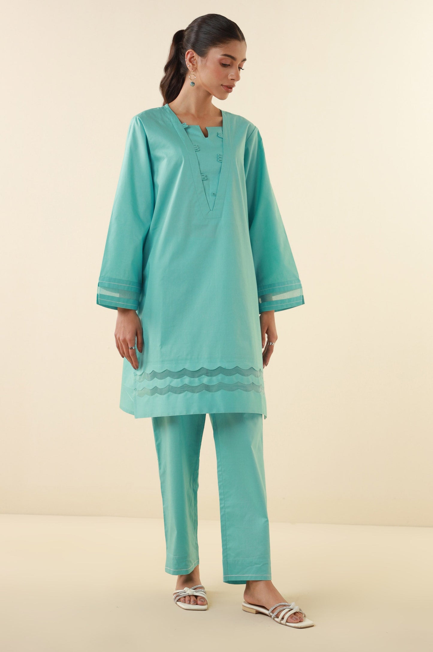 Stitched 2 Piece Stylized Tencel Suit