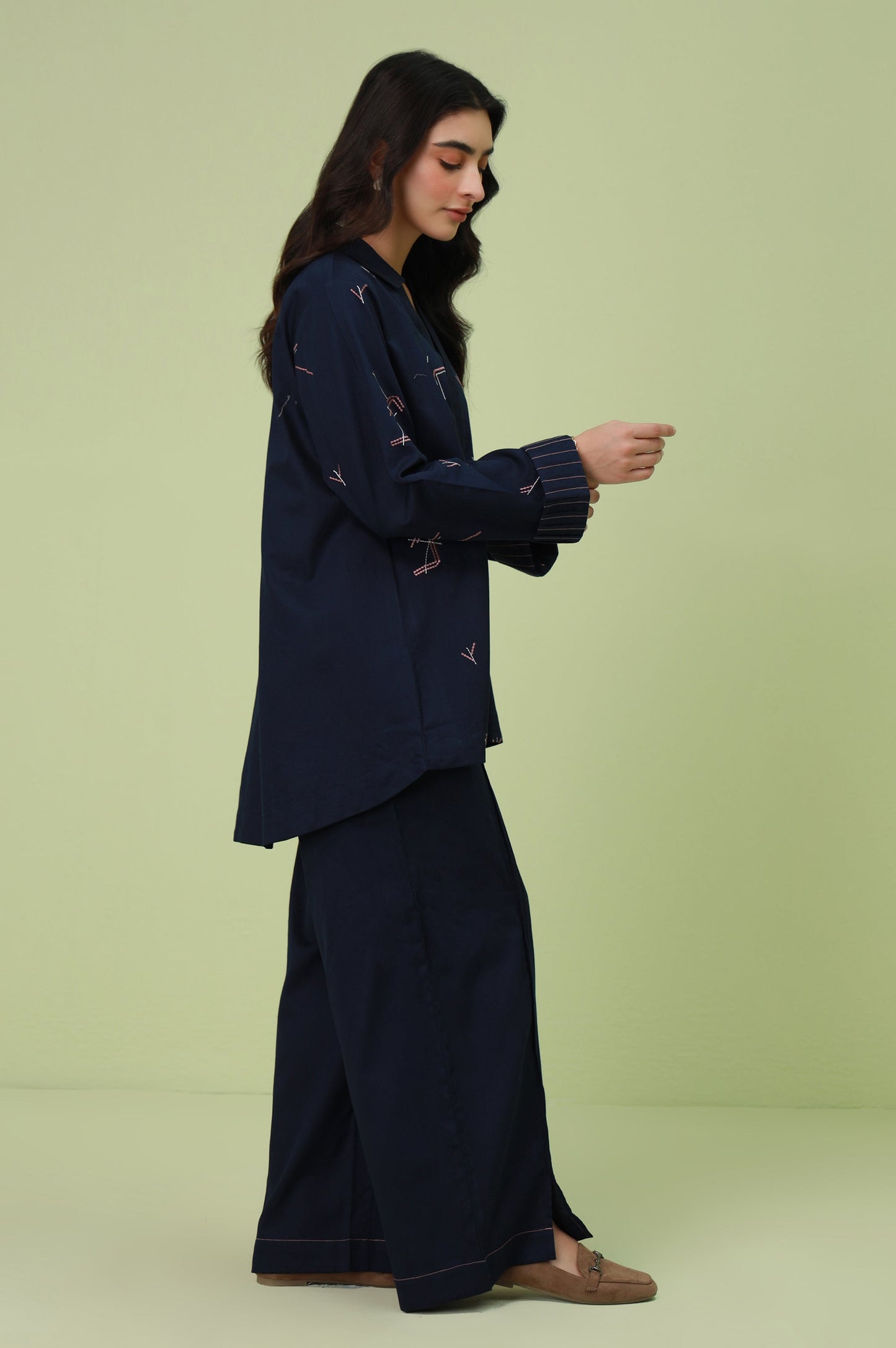 Stitched 2 Pc Embroidered Cottel Co-Ord