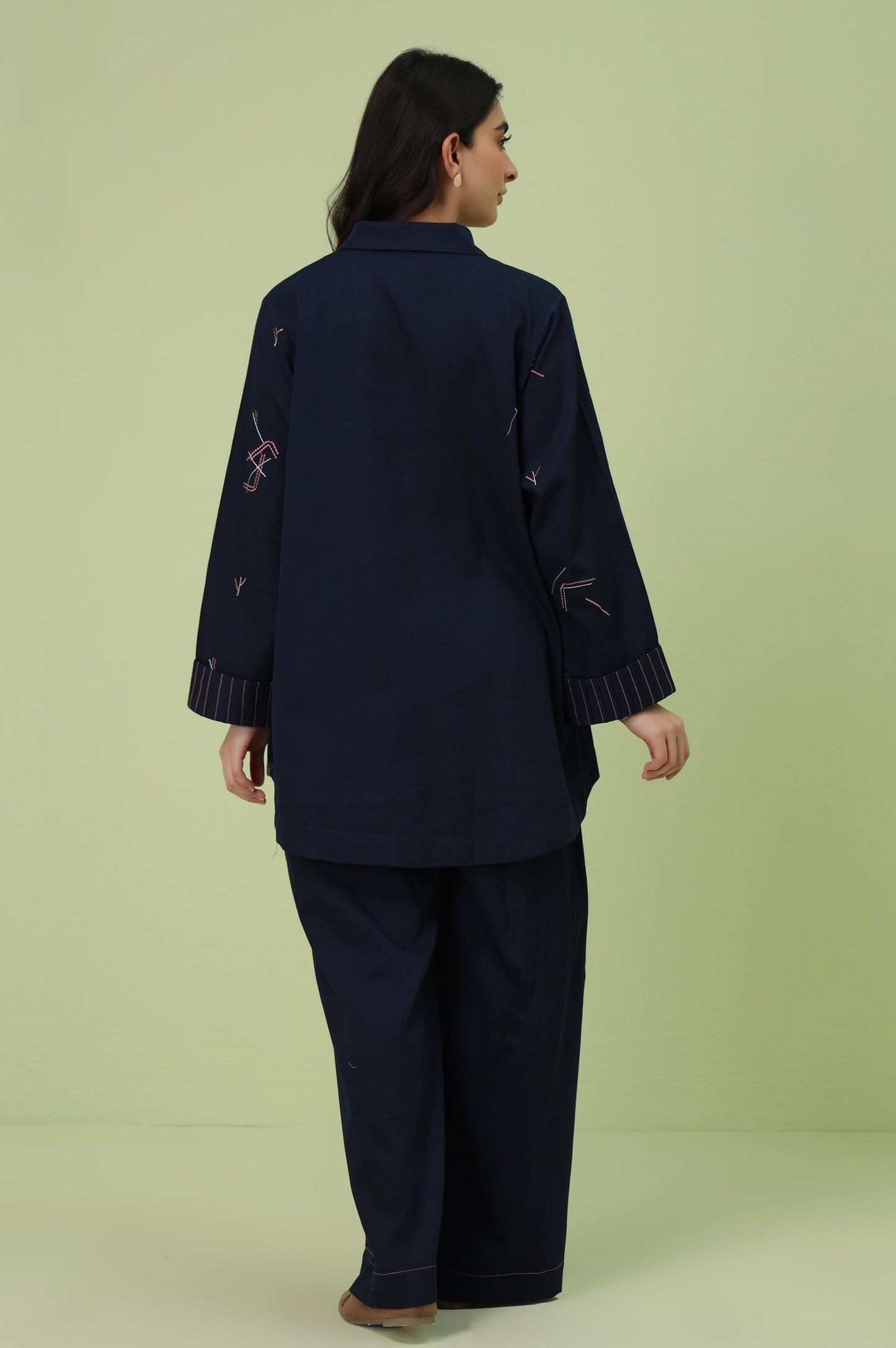 Stitched 2 Pc Embroidered Cottel Co-Ord