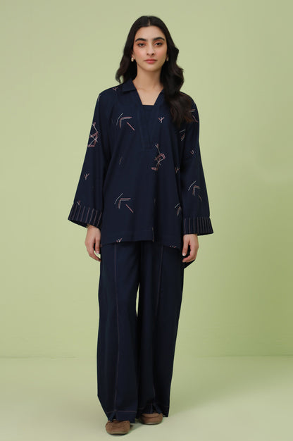 Stitched 2 Pc Embroidered Cottel Co-Ord