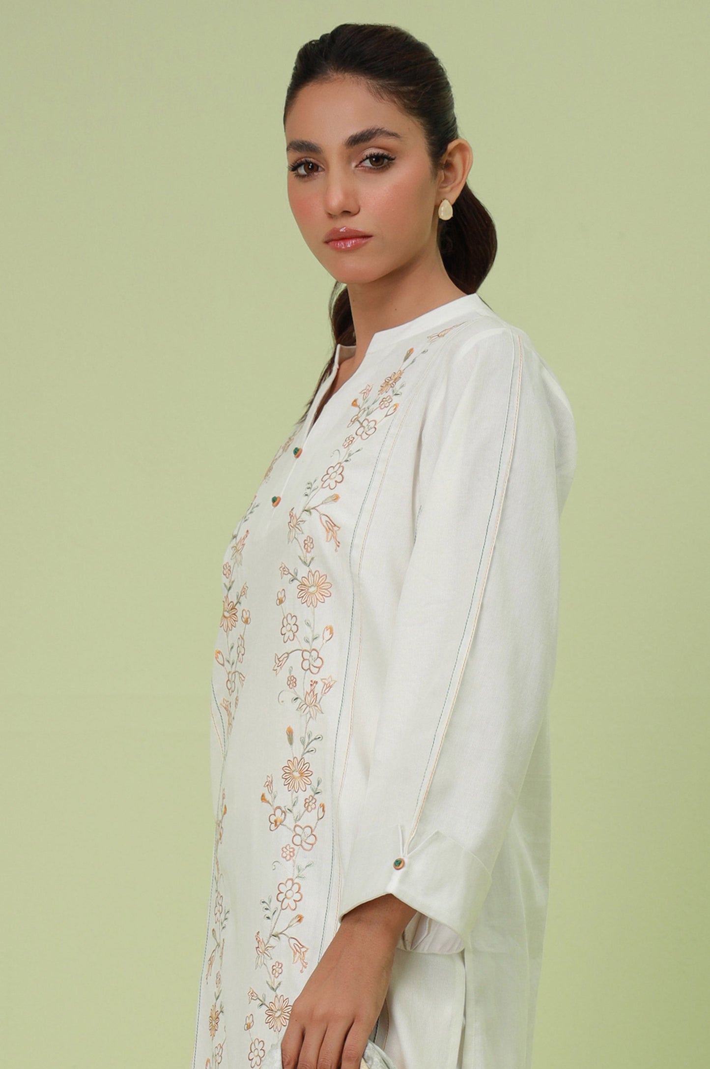 Stitched 2 Piece Embroidered Cottle Suit