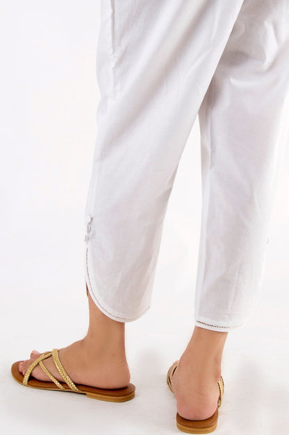 Cambric Capri Pants - White