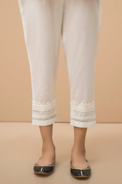 Embellished Capri Pants  - White