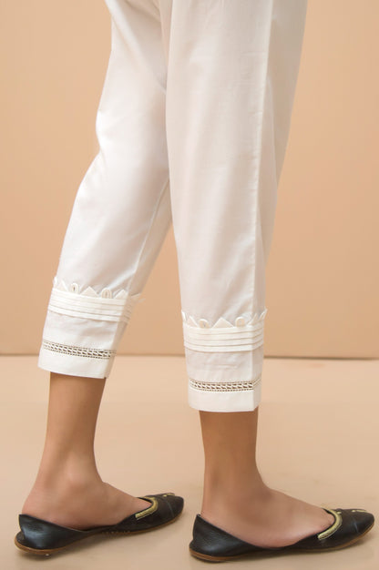 Embellished Capri Pants  - White