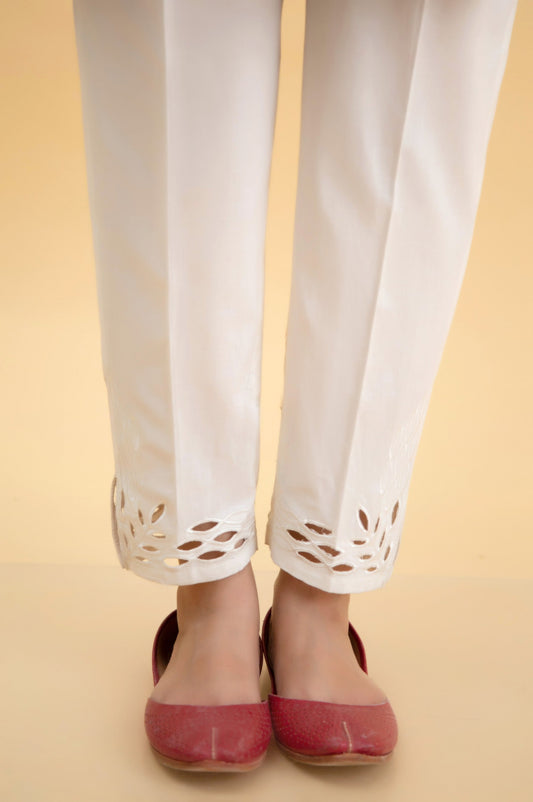 Embroidered Cambric Capri Pants