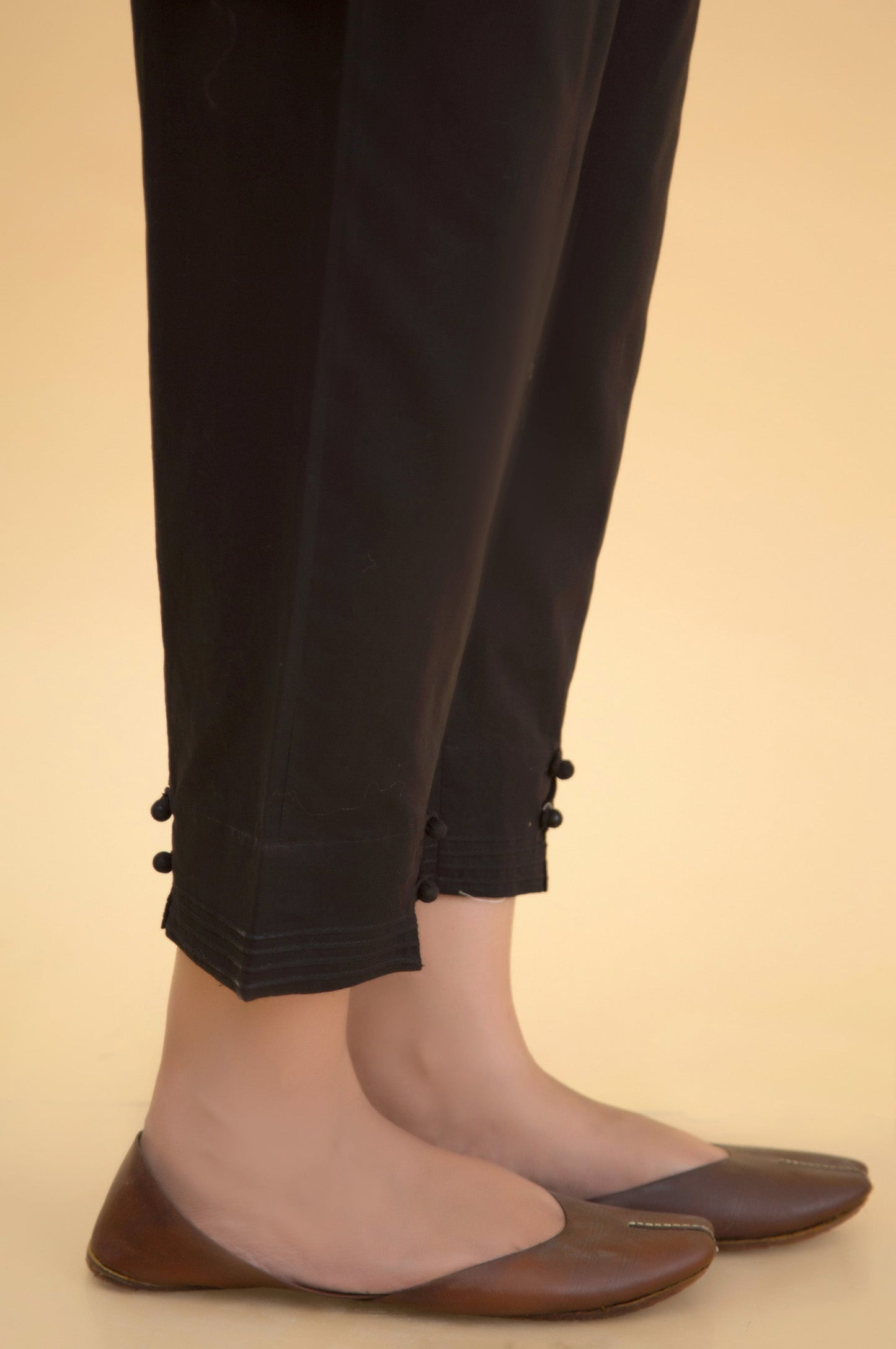 Embroidered Cambric Cigarette Pants